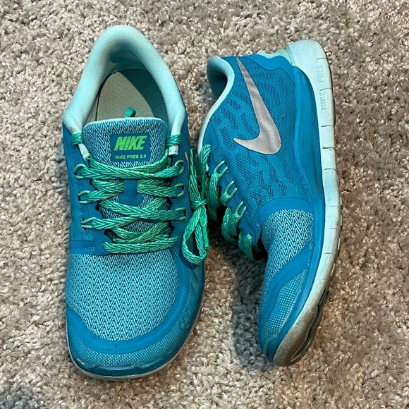 Nike Kids - Teal and Blue Sneakers - Picture 2 of 5